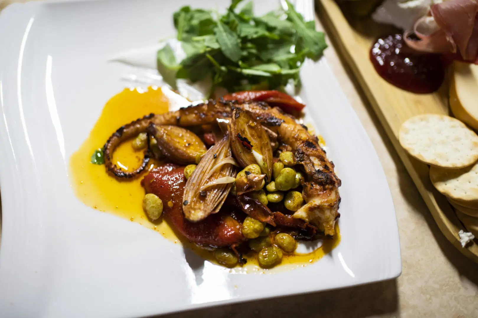 A Mediterranean grilled octopus grill